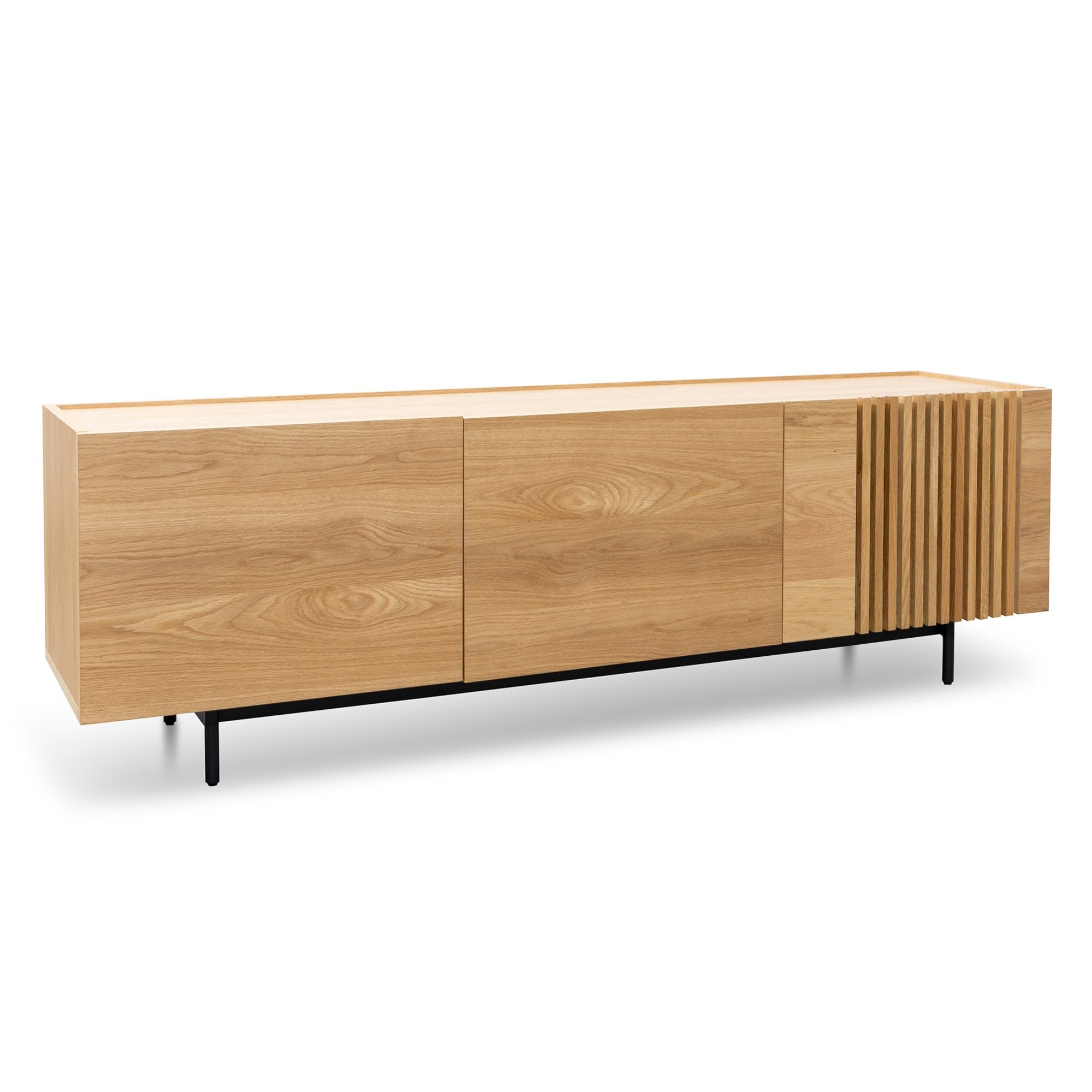Ex Display - Onito 180cm TV Entertainment Unit - Natural with Black Legs TV/Entertainment Unit KD-Core