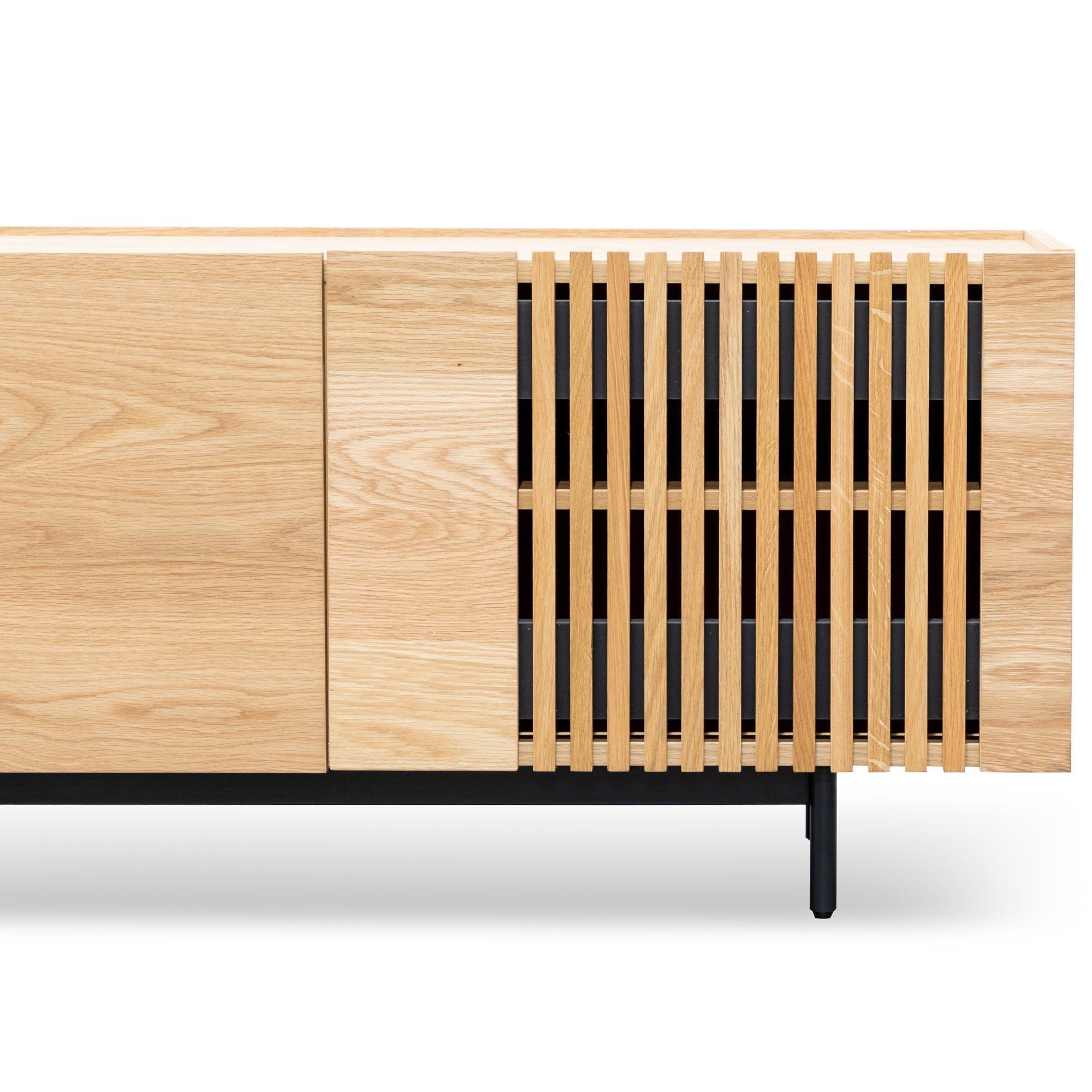 Ex Display - Onito 180cm TV Entertainment Unit - Natural with Black Legs TV/Entertainment Unit KD-Core