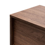 Ex- Display - Christie 2.1m Walnut Wooden TV Entertainment Unit - Black legs KD-Core