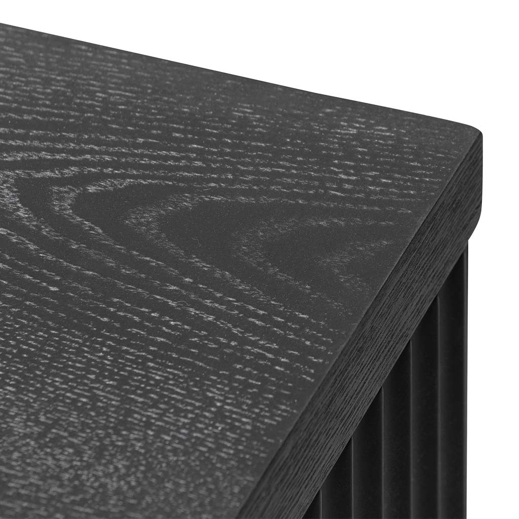 Ex Display - Elino 2m Veneer Top Entertainment TV Unit - Full Black TV/Entertainment Unit Dwood-Core