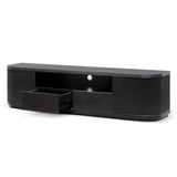 Ex Display - Elino 2m Veneer Top Entertainment TV Unit - Full Black TV/Entertainment Unit Dwood-Core
