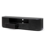 Elino 2m Veneer Top Entertainment TV Unit - Full Black TV/Entertainment Unit Dwood-Core   