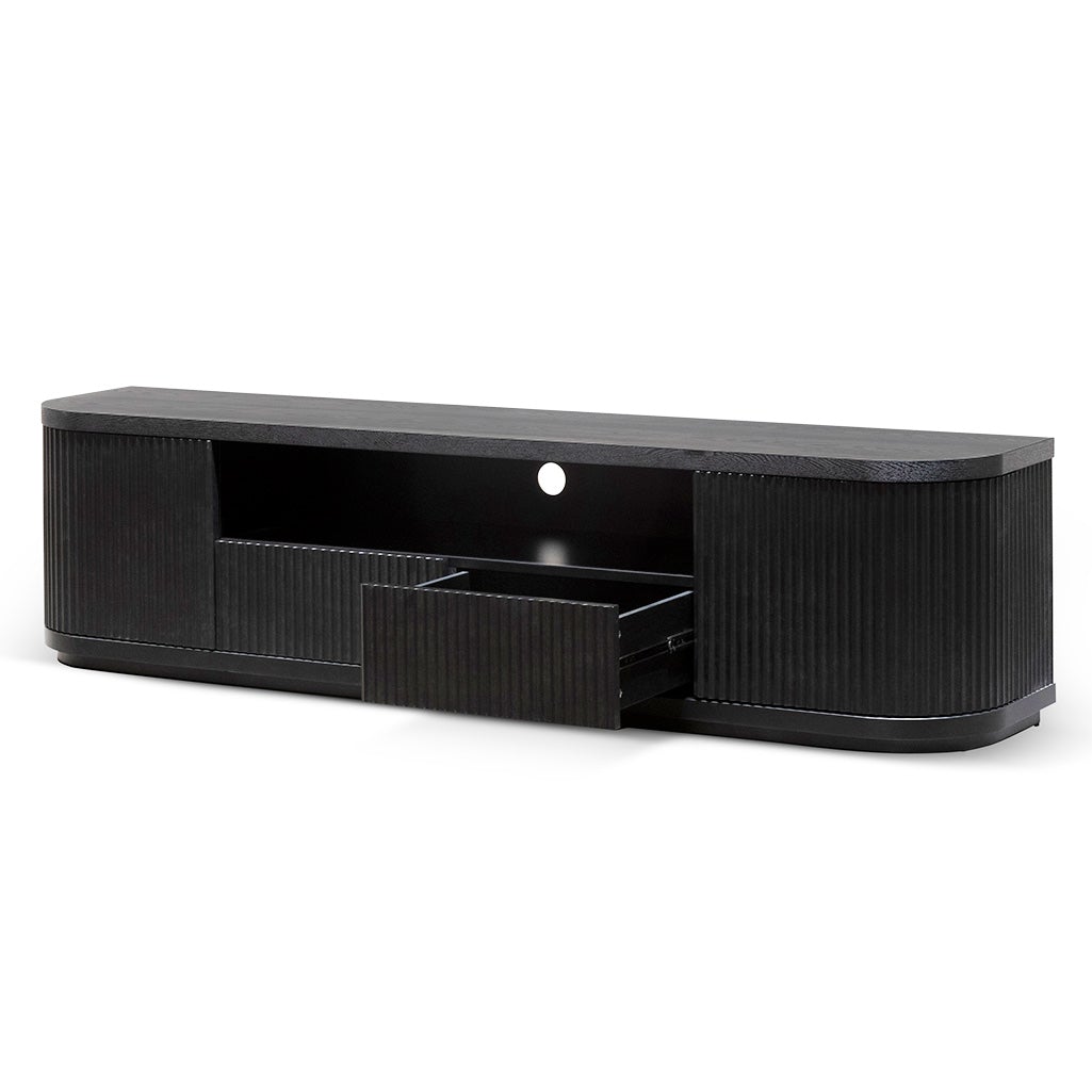 Elino 2m Veneer Top Entertainment TV Unit - Full Black TV/Entertainment Unit Dwood-Core   