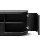 Ex Display - Elino 2m Veneer Top Entertainment TV Unit - Full Black TV/Entertainment Unit Dwood-Core