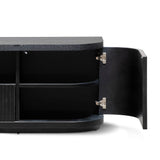 Ex Display - Elino 2m Veneer Top Entertainment TV Unit - Full Black TV/Entertainment Unit Dwood-Core