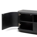 Ex Display - Elino 2m Veneer Top Entertainment TV Unit - Full Black TV/Entertainment Unit Dwood-Core
