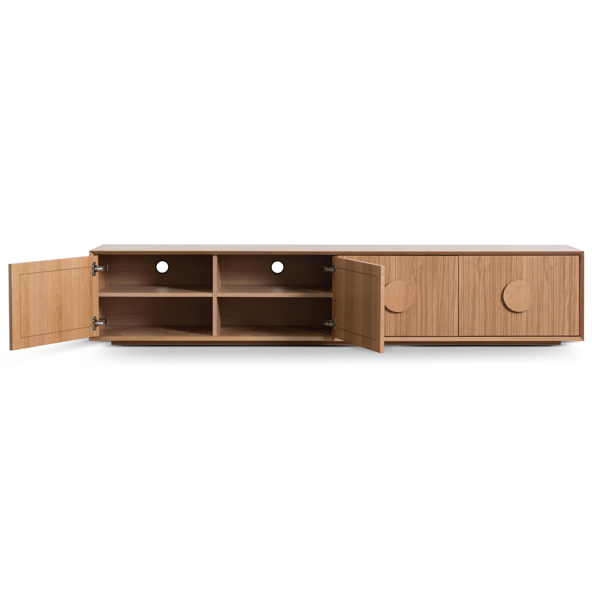 Ex Display - Curtis 2.3m Wooden TV Entertainment Unit - Natural TV/Entertainment Unit Century-Core