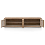 Tapia 2m TV Entertainment Unit - Natural with Rattan Doors TV/Entertainment Unit Reclaimed-Core   
