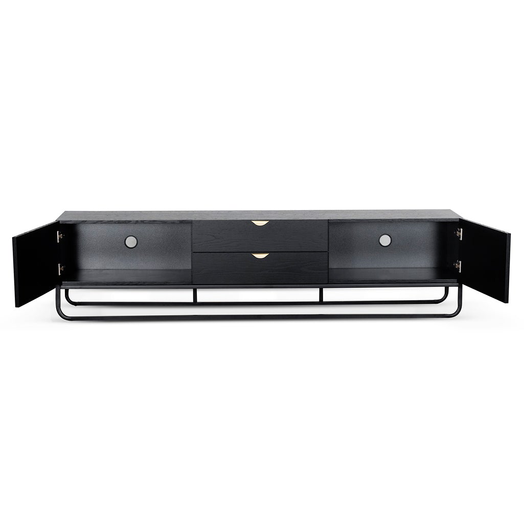 Boyle 2m Wooden TV Entertainment Unit - Black TV/Entertainment Unit Century-Core   