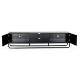 Boyle 2m Wooden TV Entertainment Unit - Black TV/Entertainment Unit Century-Core   