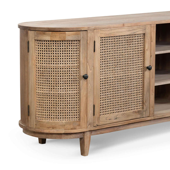 Obrien 2.1m Sideboard Unit - Natural with Rattan Doors Buffet & Sideboard Reclaimed-Core   