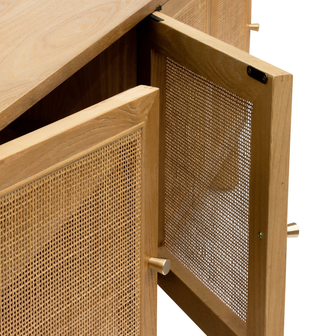 Ibarra 2.2m Rattan Doors TV Entertainment unit - Natural | Interior Secrets