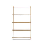 Tallulah 5-Tier Oak Shelving Unit - Natural Shelves Eastern-local   