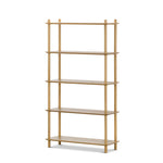 Tallulah 5-Tier Oak Shelving Unit - Natural Shelves Eastern-local   