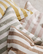 Weave Luca 50cm European Linen Stripe Cushion - Spice CU7131-WE