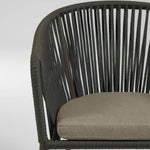 Set of 2 - Yanet Woven Dining Chair - Dark Green Dining Chair The Form-Local   