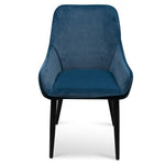 Acosta Dining Chair - Navy Blue Velvet in Black Legs - Last One Dining Chair St Chairs-Core