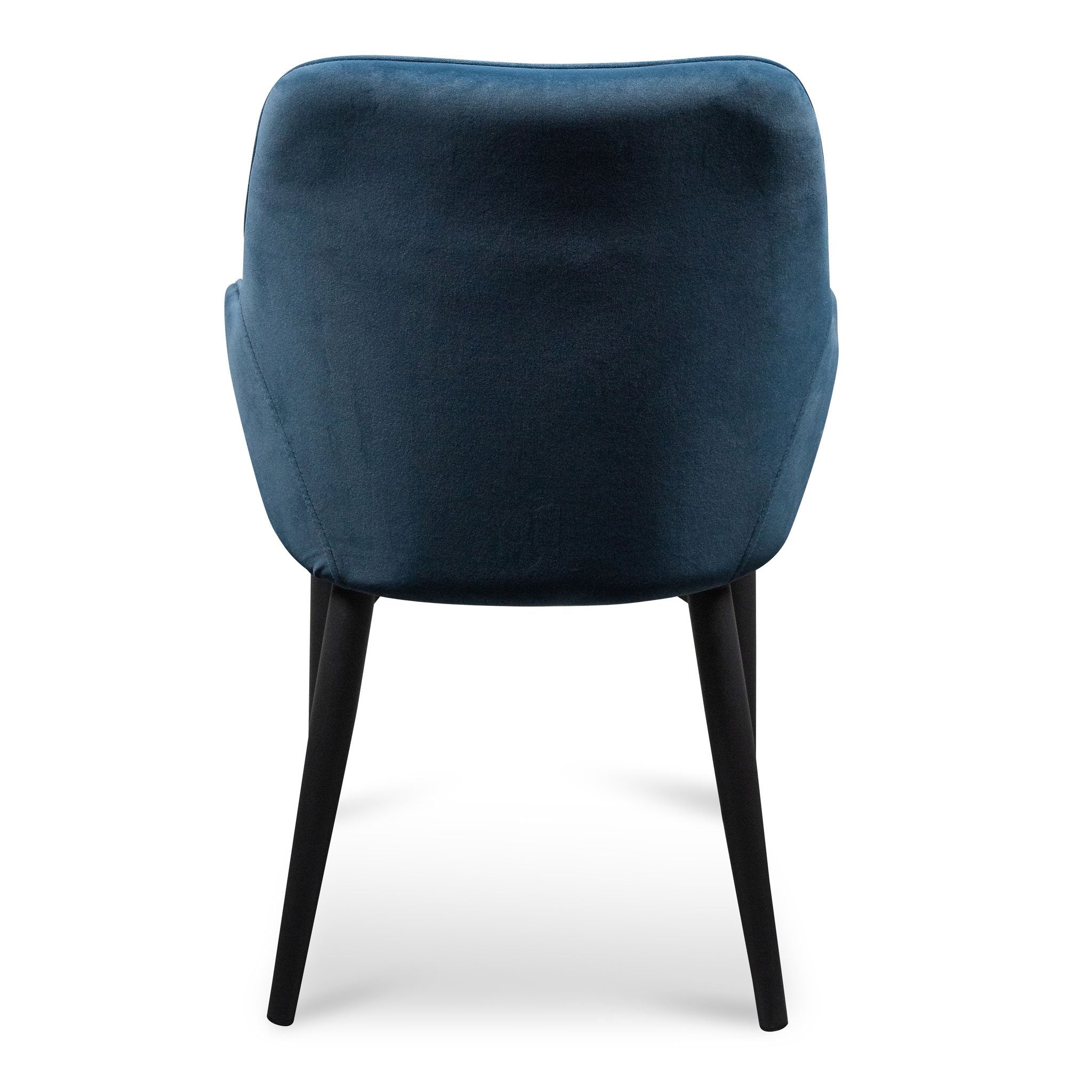 Acosta Dining Chair - Navy Blue Velvet in Black Legs - Last One Dining Chair St Chairs-Core
