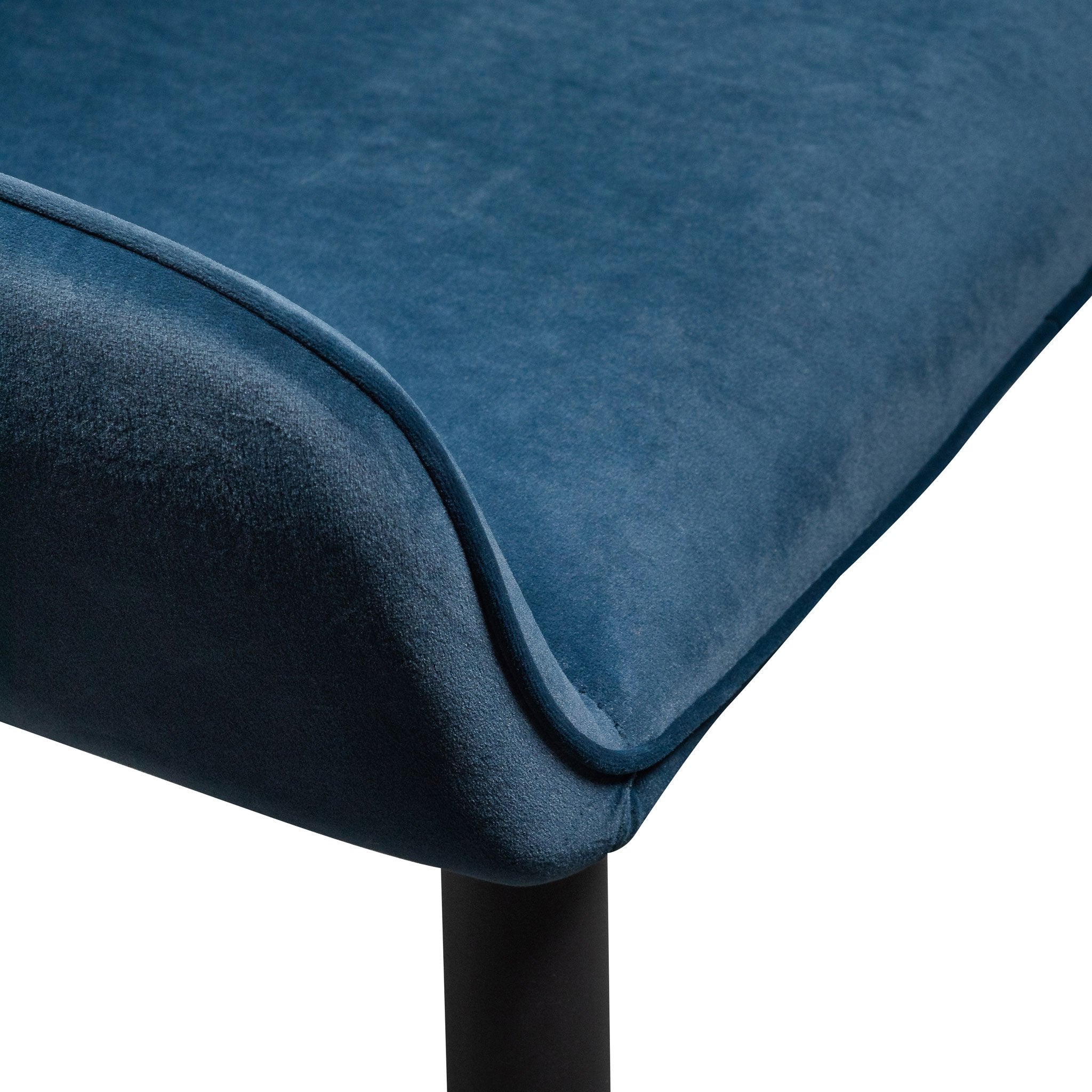 Acosta Dining Chair - Navy Blue Velvet in Black Legs - Last One Dining Chair St Chairs-Core