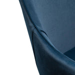 Acosta Dining Chair - Navy Blue Velvet in Black Legs - Last One Dining Chair St Chairs-Core