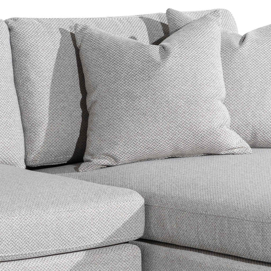 Alana 3 Seater Right Chaise Fabric Sofa - Grey Chaise Lounge Casa-Core   