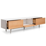 Alto 2m Wooden TV Entertainment Unit - White - Natural TV/Entertainment Unit Better B-Core