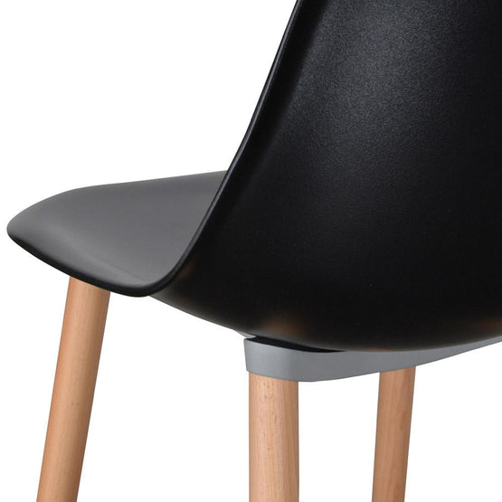 Amy Dining Chair - Black - Natural Dining Chair Swady-Core   