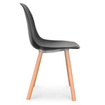 Amy Dining Chair - Black - Natural Dining Chair Swady-Core   