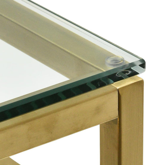 Anderson 1.15m Console Glass Table - Brushed Gold Base DT2423-BS