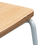 Apollo Bar Stool With  Natural Timber Seat - White Frame BS2453-NH
