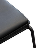Ex Display - Apollo PU Bar Stool - Full Black Bar Stool New Home-Core