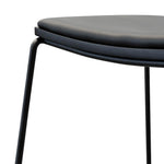Ex Display - Apollo PU Bar Stool - Full Black Bar Stool New Home-Core