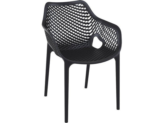 Aro Indoor / Outdoor Dining Armchair - Black Outdoor Chair Furnlink-Local   