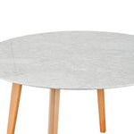 Aron 120cm Round Marble Dining Table - Natural Base Dining Table Swady-Core   