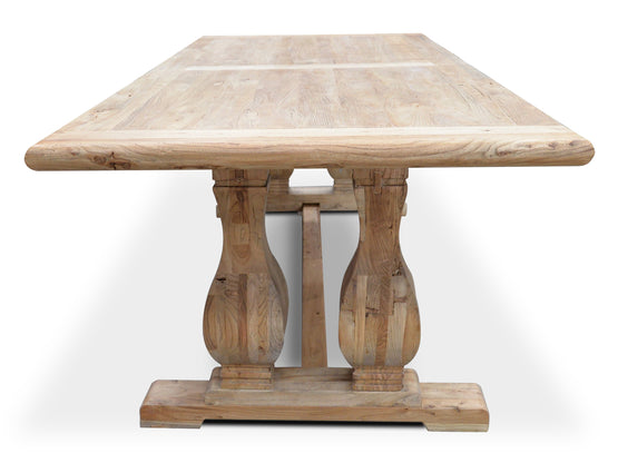 Artica Elm Wood 3m Dining Table - Rustic Natural DT561