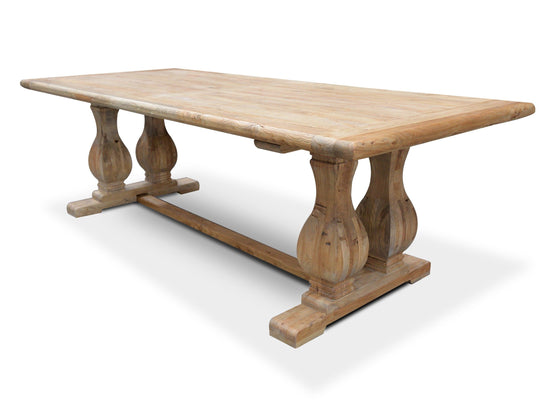 Artica Elm Wood 3m Dining Table - Rustic Natural DT561