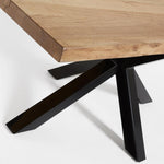 Arya 1.8m Natural Oak Dining Table - Black Dining Table The Form-Local   