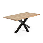 Arya 1.8m Natural Oak Dining Table - Black Dining Table The Form-Local   