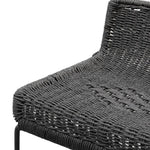 Bailey 65cm Rattan Cord Seat Bar Stool - Black Bar Stool New Home-Core