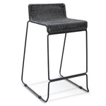 Bailey 65cm Rattan Cord Seat Bar Stool - Black Bar Stool New Home-Core