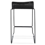 Bailey 65cm Rattan Cord Seat Bar Stool - Black Bar Stool New Home-Core