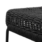 Bailey 65cm Rattan Cord Seat Bar Stool - Black Bar Stool New Home-Core