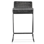Bailey 65cm Rattan Cord Seat Bar Stool - Black Bar Stool New Home-Core