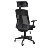 Benson Mesh Fabric Office Chair With Head Rest - Black Office Chair LF-Core   