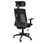 Benson Mesh Fabric Office Chair With Head Rest - Black OC2228-LF