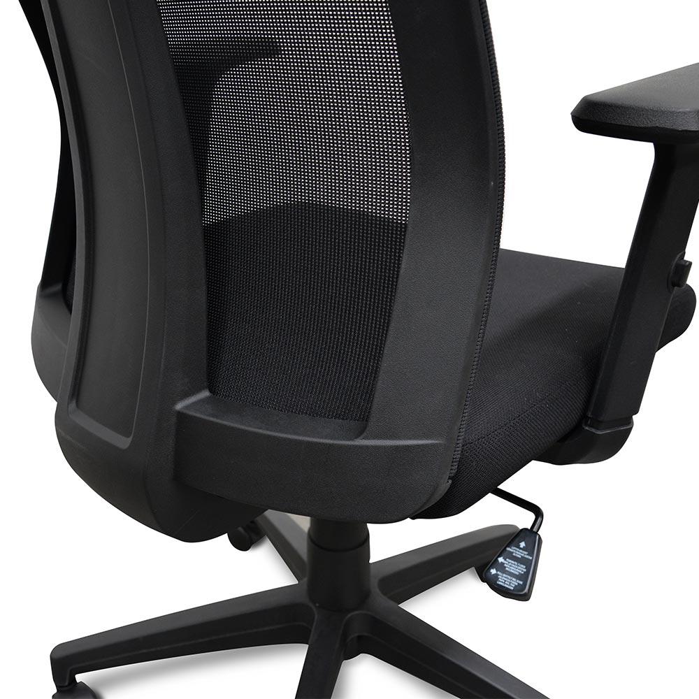 Benson Mesh Fabric Office Chair With Head Rest - Black Office Chair LF-Core   