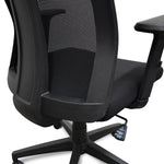 Benson Mesh Fabric Office Chair With Head Rest - Black Office Chair LF-Core   