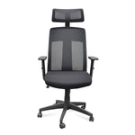 Benson Mesh Fabric Office Chair With Head Rest - Black Office Chair LF-Core   