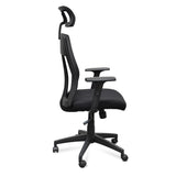 Benson Mesh Fabric Office Chair With Head Rest - Black Office Chair LF-Core   