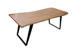 Berlin Acacia Babul Wood Dining Table - Natural Dining Table Tworks-Local   